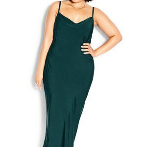 City Chic Women's Apparel Women's Plus Size S Dress Shimmer Slip Formal Casual